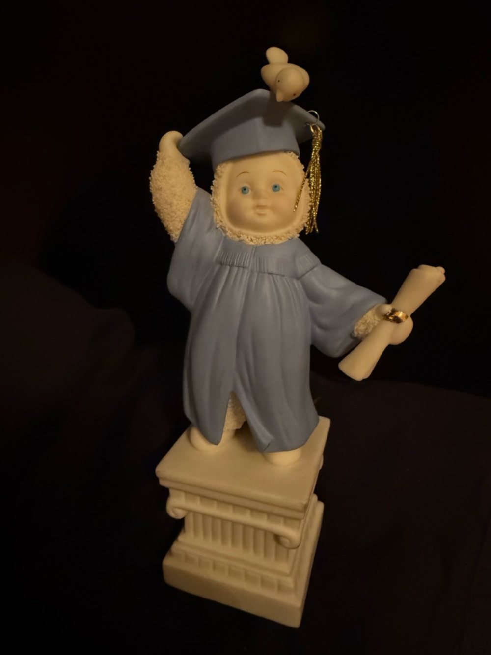 Vtg Department 56 'Time to Fly' Graduation Snowbabies Figurine